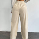 Lune pantalones termicos basicos de unicolor casual para mujer para otono/invierno