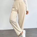 Lune pantalones termicos basicos de unicolor casual para mujer para otono/invierno