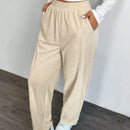 Lune pantalones termicos basicos de unicolor casual para mujer para otono/invierno