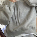 Dazy sudadera con capucha oversized para mujer con bordado de letras, ropa deportiva