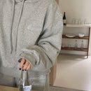 Dazy sudadera con capucha oversized para mujer con bordado de letras, ropa deportiva