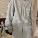 Dazy sudadera con capucha oversized para mujer con bordado de letras, ropa deportiva