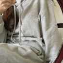 Dazy sudadera con capucha oversized para mujer con bordado de letras, ropa deportiva