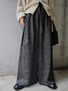 Friful pantalones anchos casuales sueltos con bolsillos y cintura con lazo para mujer