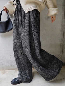 Friful pantalones anchos casuales sueltos con bolsillos y cintura con lazo para mujer