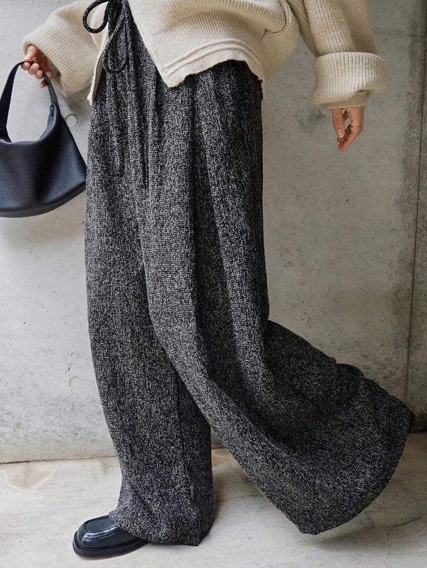 Friful pantalones anchos casuales sueltos con bolsillos y cintura con lazo para mujer