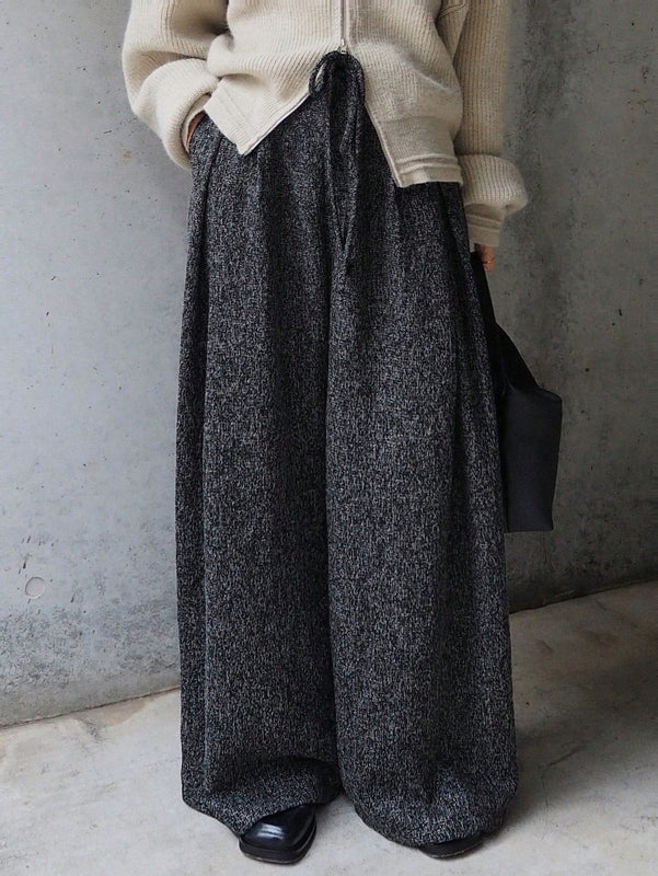 Friful pantalones anchos casuales sueltos con bolsillos y cintura con lazo para mujer