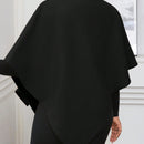 Lady poncho para mujer con diseno de drapeado en la cintura y lazo