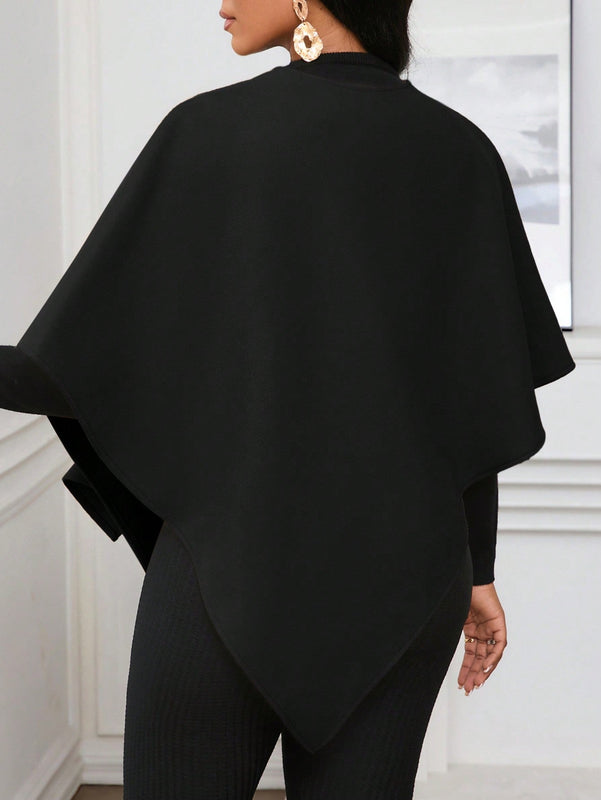 Lady poncho para mujer con diseno de drapeado en la cintura y lazo