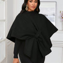 Lady poncho para mujer con diseno de drapeado en la cintura y lazo