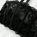 Opulent queen sujetador balconette con encaje y varilla para mujer, talla 1/2 taza