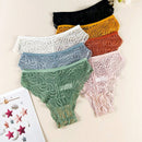 7 piezas/paquete bragas tipo tanga transparentes y de encaje sexy para mujer