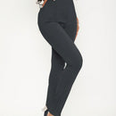 Sxy pantalones largos informales de unicolor con dobladillo dividido para mujeres