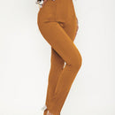Sxy pantalones largos informales de unicolor con dobladillo dividido para mujeres