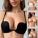 4 piezas sostenes con aros en forma de u sexy y de moda para mujer, con elevacion y soporte, estampado de leopardo