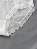 3 piezas de ropa interior de encaje para mujer, pantalones comodos, suaves y transpirables de cintura media