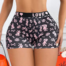 Boxer shorts comodos con estampado de calavera linda y banda con letra