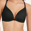 1 pieza sujetador con cierre delantero sexy, con relleno y efecto pushup, con tirantes ajustables, lenceria comoda y transpirable de encaje con espalda de tirantes cruzados para mujer