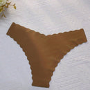 Set de 10 bragas triangulares de mujer con borde ondulado, sexy y comodas, con estampado