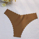 Set de 10 bragas triangulares de mujer con borde ondulado, sexy y comodas, con estampado