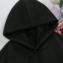 Ezwear sudadera con capucha casual de mujer con estampado de lema de mariposa, otono/invierno