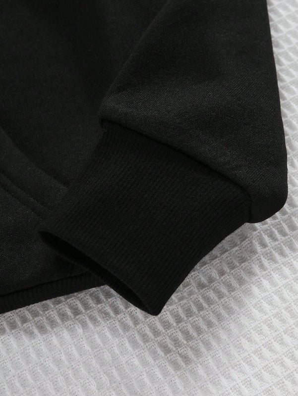 Ezwear sudadera con capucha casual de mujer con estampado de lema de mariposa, otono/invierno