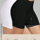 2 paquetes pantalones cortos de ciclista anchos de cintura solida sxy, para mujer debajo del vestido, bragas de ciclista lisas sin costuras y sin roces para mujeres