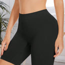 2 paquetes pantalones cortos de ciclista anchos de cintura solida sxy, para mujer debajo del vestido, bragas de ciclista lisas sin costuras y sin roces para mujeres
