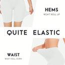 2 paquetes pantalones cortos de ciclista anchos de cintura solida sxy, para mujer debajo del vestido, bragas de ciclista lisas sin costuras y sin roces para mujeres
