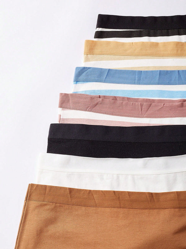 Paquete de 7 boxers para mujer, sin costuras, comodos, suaves y amigables con la piel, ropa interior a rayas