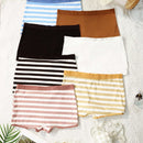 Paquete de 7 boxers para mujer, sin costuras, comodos, suaves y amigables con la piel, ropa interior a rayas