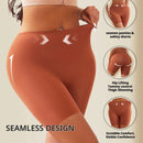 1 pieza short moldeador sin costuras de talle alto, ropa interior de control para mujeres, marron