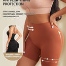 1 pieza short moldeador sin costuras de talle alto, ropa interior de control para mujeres, marron