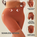 1 pieza short moldeador sin costuras de talle alto, ropa interior de control para mujeres, marron