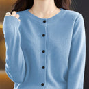 Essnce cardigan suelto y casual de mujer de un solo abotonado, de color liso, manga larga, para otono/invierno