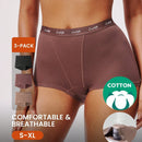 Luvlette paquete de 3 pantalones cortos tipo boxer de algodon comodos y de tiro alto con logo para mujer