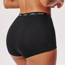 Luvlette paquete de 3 pantalones cortos tipo boxer de algodon comodos y de tiro alto con logo para mujer