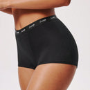 Luvlette paquete de 3 pantalones cortos tipo boxer de algodon comodos y de tiro alto con logo para mujer