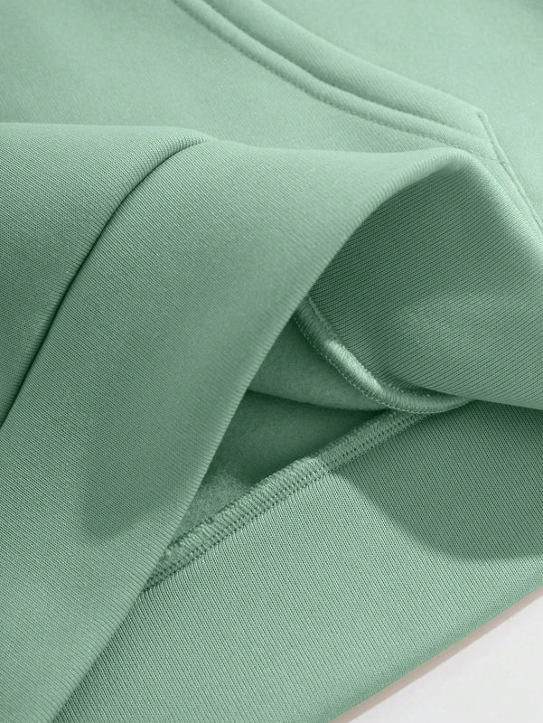 Lune sudadera con capucha informal para mujer con estampado de letra y pata de perro, para otono/invierno