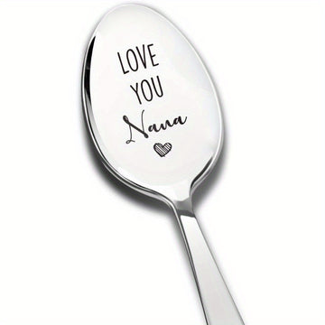 Cuchara de Acero Inoxidable Grabada "Te Quiero Nana" - El Regalo Perfecto para la Abuela de Parte del Nieto, Ideal para Amantes del Café, Cumpleaños, Día de la Madre, Navidad y Año Nuevo
