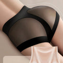 2 piezas de ropa interior moldeadora de talle alto de gasa de seda con efecto frio, con entrepierna de algodon puro, transpirable, que levanta la cadera y adelgaza el vientre, combinacion de negro + rosa para verano