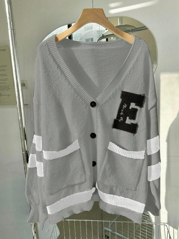 Unity 1 pieza blusa casual de mujer con bolsillo, manga larga, abotonadura frontal y parche de color liso
