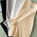 4 pares de pantalones de yoga sin costuras de control de abdomen de cintura alta, de seda de hielo que levanta y esculpe, pantalones cortos de seguridad triples sin enrollamiento
