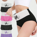 4 piezas de ropa interior de mujer de algodon con diseno de rosa, cintura alta, comoda y suave