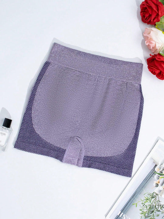 1 pieza shorts de yoga de cintura alta sin costuras amarillos, shorts comodos y transpirables con control de abdomen y levantamiento