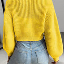 Moosta cardigan holgado de mujer con mangas farol, hombros caidos y bordado de fresa de estilo casual