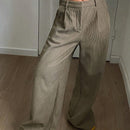 Dazy pantalones anchos de mujer de pana de unicolor con bolsillos