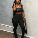 Slayr mujeres leggings deportivos casuales negros, cintura alta, efecto control de barriga, acampanados, para otono/invierno
