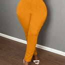 Slayr pantalones de trabajo para mujer de cintura alta, corte delgado y plisado tipo papel clip de color liso minimalista, para verano 2024