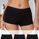 Calzoncillos ajustados casuales de color liso con cintura elastica para mujer